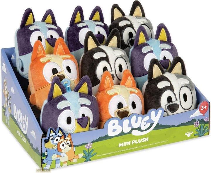 Image du produit Moose Bluey présentoir mini-peluches (9) (21 cm)