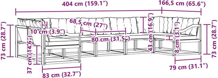 Produktbild vidaXL Outdoor-Sofa