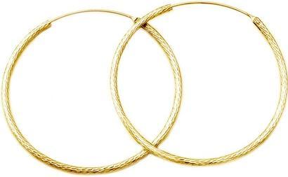 Image du produit Beneto Boucles d'oreilles de luxe plaquées or en argent AGUC1240 / N-GOLD - Diamètre : 5.5 cm (L)