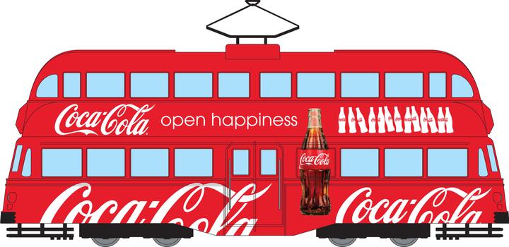 Actual product image Hornby Coca Cola Double Decker Tram - Open Happiness