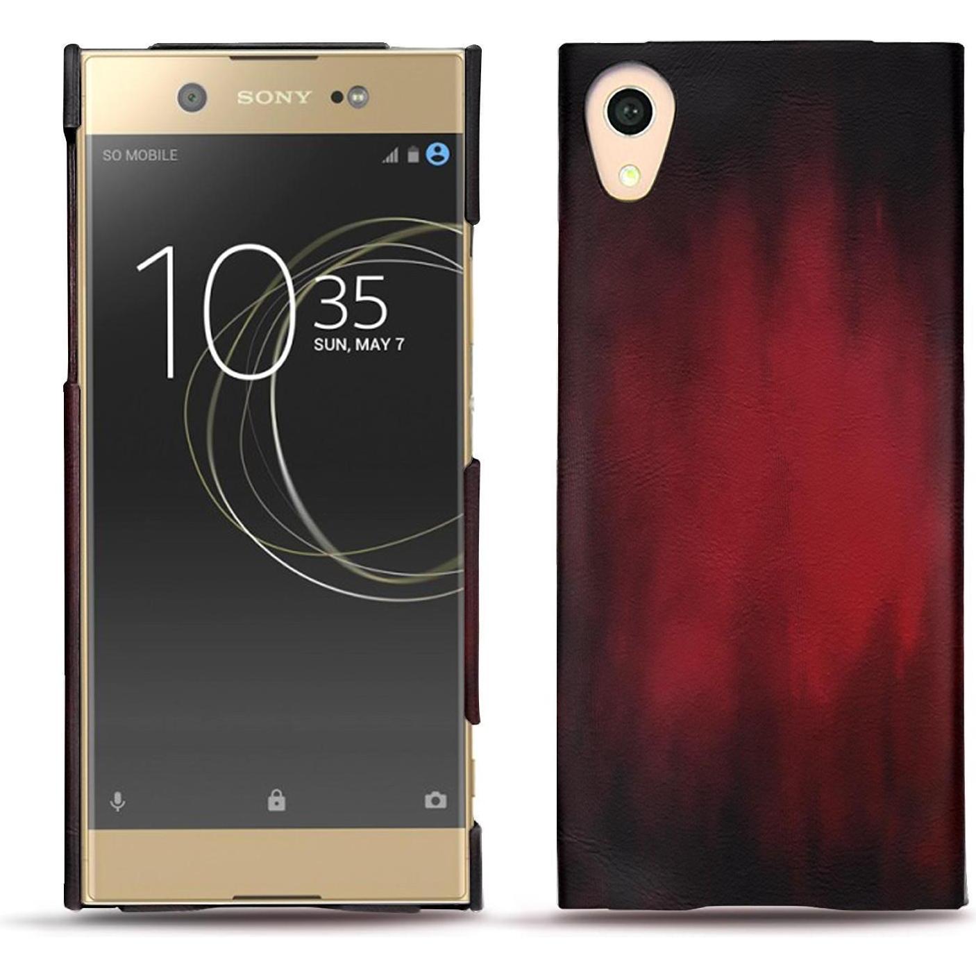 Noreve Lederschutzhülle (Sony Xperia XA1 Ultra), Smartphone Hülle, Rot