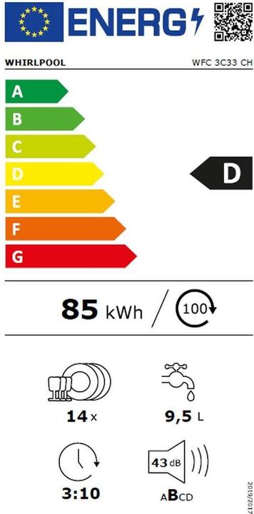 Energie-Label Whirlpool WFC3C33CH
