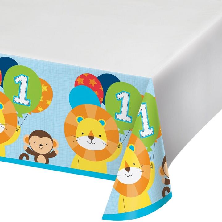 Creative Party Nappe de table "1er Anniversaire Garçon & Safari (259 x 137 cm)