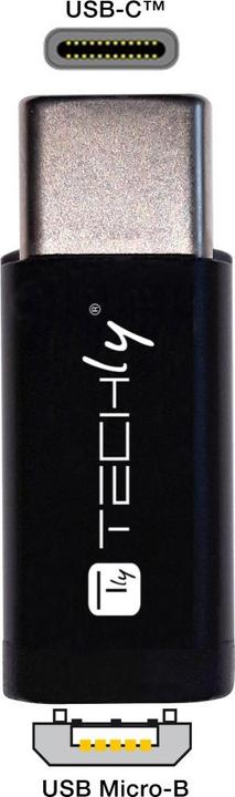 Produktbild Techly Adapter USB-C M auf Micro USB F 480Mbps (USB-C)