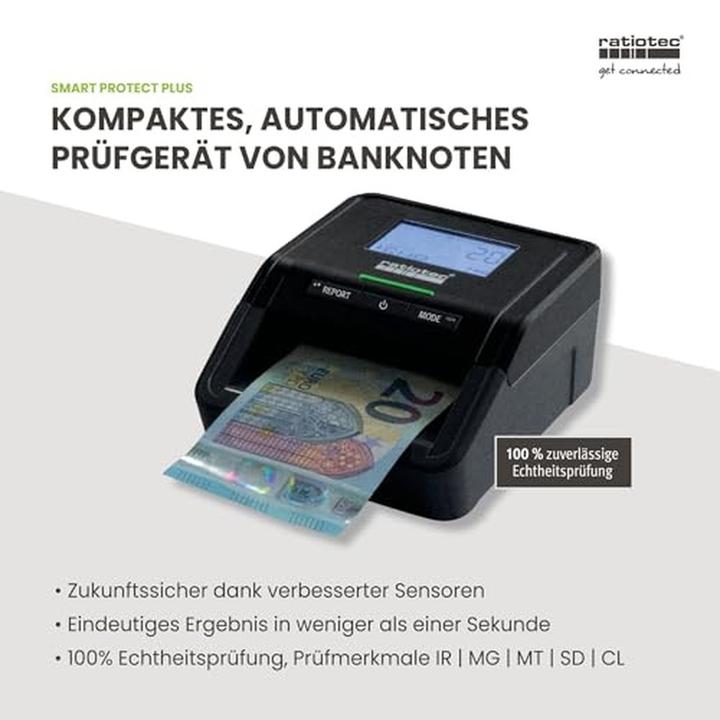 Produktbild ratiotec Smart Protect Plus (Geldscheinprüfer, Geldscheinzähler)
