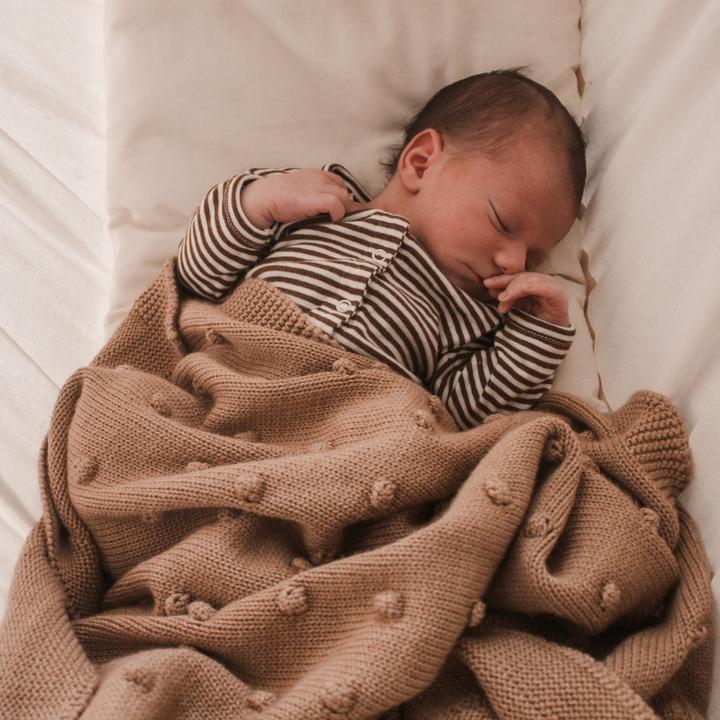 Actual product image Ooh Noo - Popcorn Baby Blanket - Caramel - 75x95 cm (95 x 75 cm)