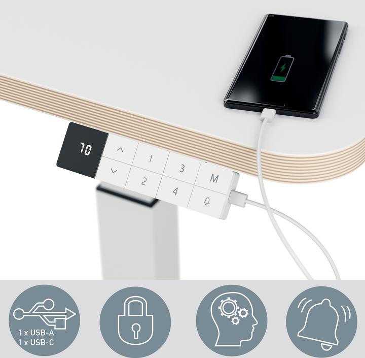 Produktbild Leitz Ergo Compact Workstation Elektrischer höhenverstellbarer Schreibtisch (80 x 60 x 65 cm)
