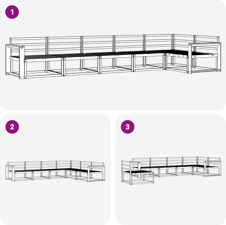 Produktbild vidaXL Outdoor-Sofa