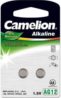 Produktbild Camelion Alkaline Button celles 1.5V LR43/LR1142/386, 2-pack, "no mercury" (2 Stk., AG12, LR43, 108 mAh)