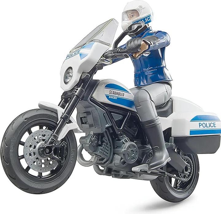 Actual product image Bruder 62731 bworld Scrambler Ducati police motorcycle