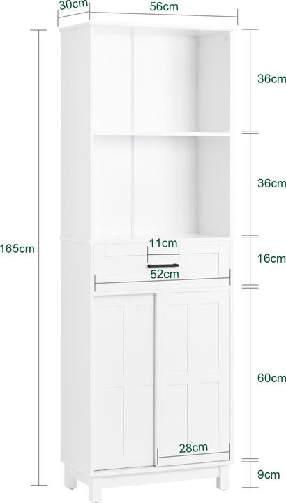 Actual product image SoBuy Pearl (56 x 30 x 165 cm)
