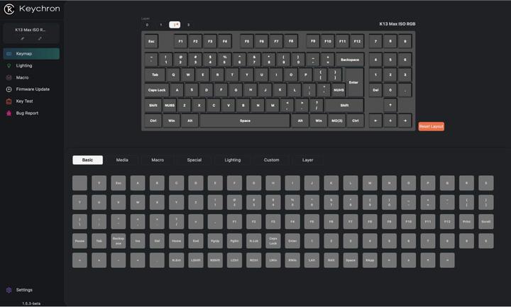 Actual product image Keychron K13 Max (Swiss, Cable, Wireless)