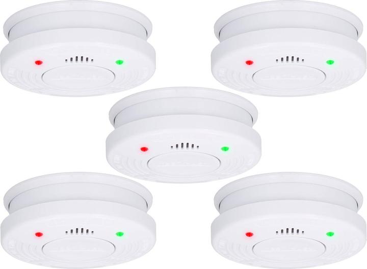 Image du produit Grundig Lot de 5 détecteurs de fumée optiques, 85dB