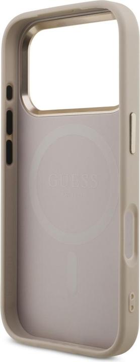 Produktbild Guess Case Magsafe 4G PU Leather Case With Triangle Logo And Gold Metal Camera Frame For iPhone 17 P (Apple iPhone 17 Pro)