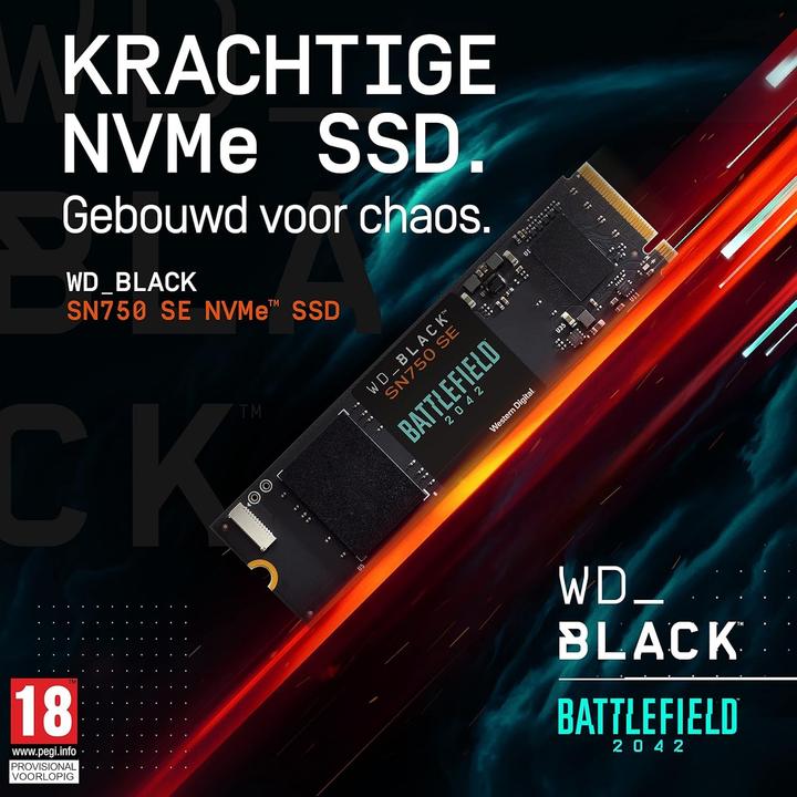 Produktbild WD Black SN750 SE Battlefield 2042 PC Game Code Bundle (500 GB, M.2 2280)