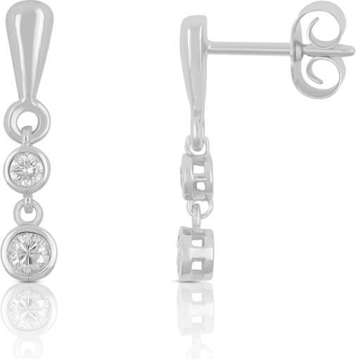 Immagine prodotto Muau Ohrstecker Weissgold 750/18K, Diamant 0.19ct. (Oro bianco 750/18 carati)