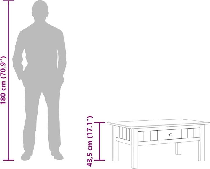 Immagine prodotto vidaXL Beistelltisch (100 x 60 x 45 cm)