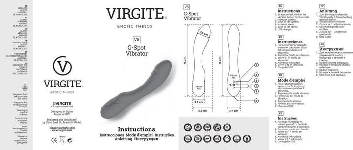 Produktbild Virgite Wiederaufladbarer Vibrator V5 Blau