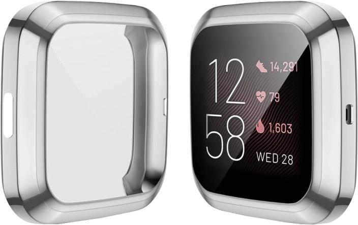 Cover-Discount Fitbit Versa 2 - Gummi Schutz Case silber
