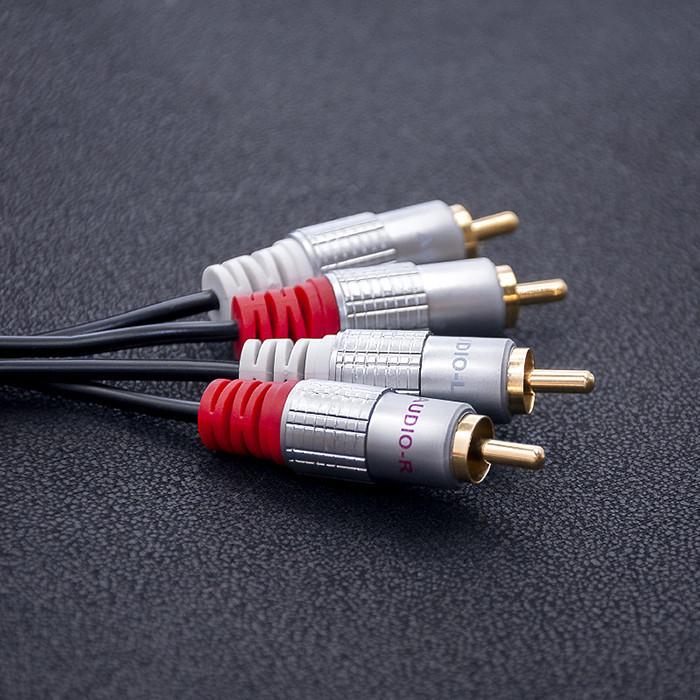 Produktbild Qoltec 52335, 2 x RCA, Männlich, 2 x RCA, Männlich, 0,5 m, Schwarz (0.50 m)