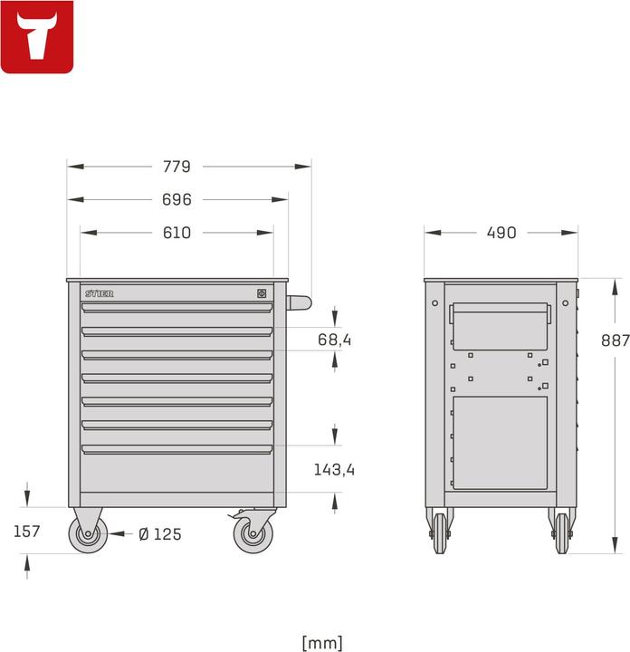 Image du produit Stier Servante d'atelier vide (7 x)