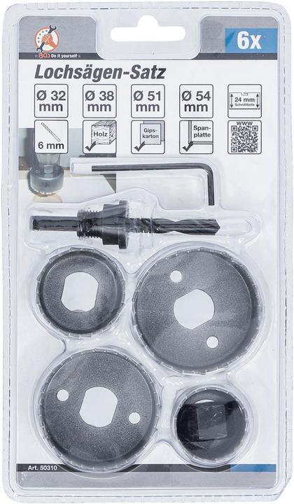 Produktbild BGS Lochsägen-Satz Ø 32 - 54 mm Tiefe 24 mm 6-tlg. (3.2 Zentimeter)