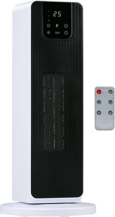 Actual product image alpina Turmheizlüfter PTC-2702L, 2000 W, mit Fernbedienung, schwarz-weiss (2000 W)