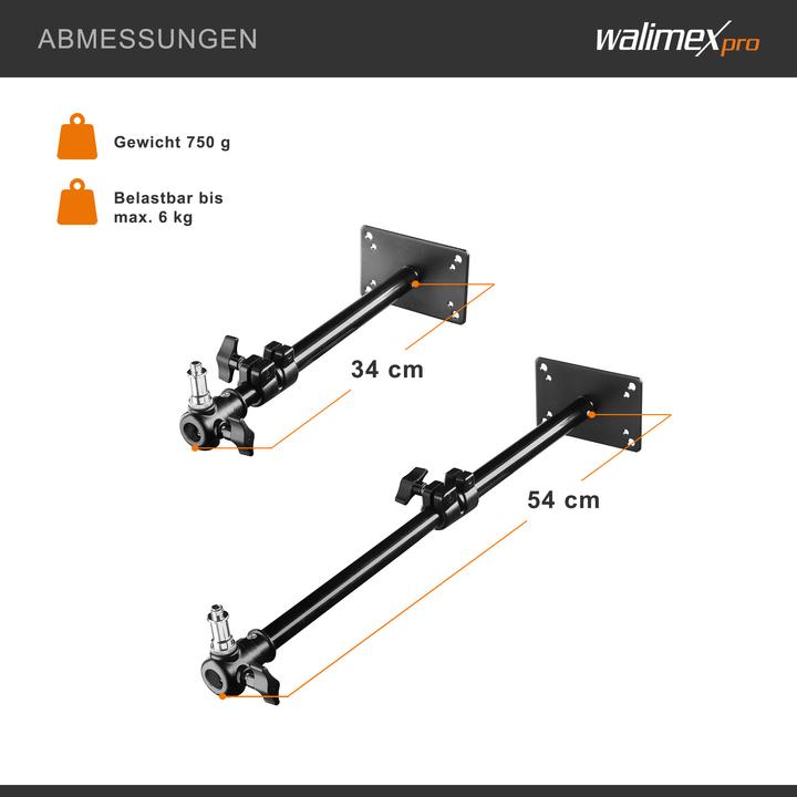 Produktbild Walimex pro Wand- Deckenstativ (54 cm, 6 kg)