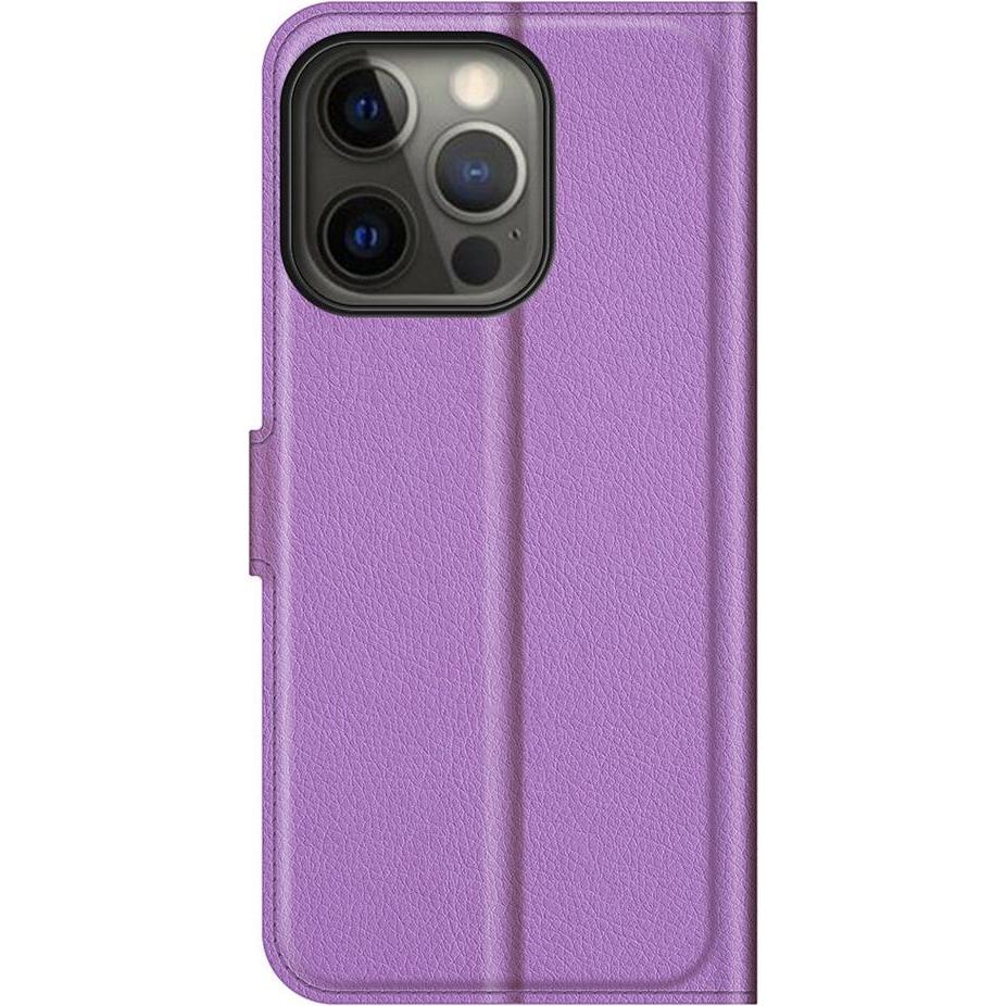 Thumbnail - Cover-Discount iPhone 13 Pro - Leder Etui Hülle violett (Apple iPhone 13 Pro), Smartphone Hülle, Violett