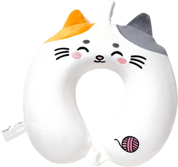 Immagine prodotto Triton Relaxeazzz Lola die Katze Adoramals Plsch Memory Foam Reisekissen (Cuscino per testa e collo)