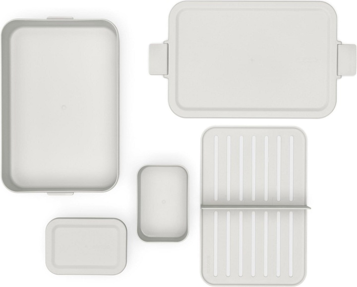 Actual product image Brabantia Lunch Box Make & Take 25.5 x 16.7 x 6.2 cm, Light Grey
