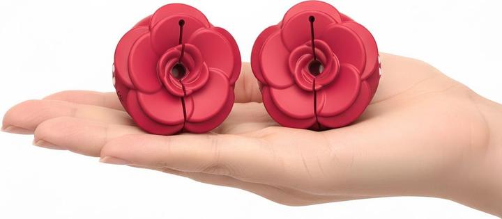 Actual product image Teazers - Vibrating Nipple Clamps - Red
