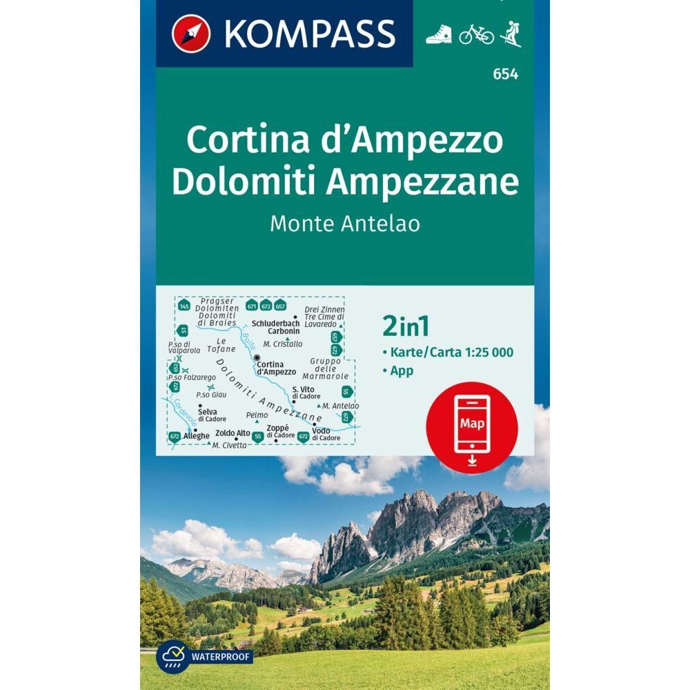 Thumbnail - Wanderkarte 654 Cortina d'Ampezzo, Dolomiti Ampezzane, Monte Antelao 1:25.000, Landkarte