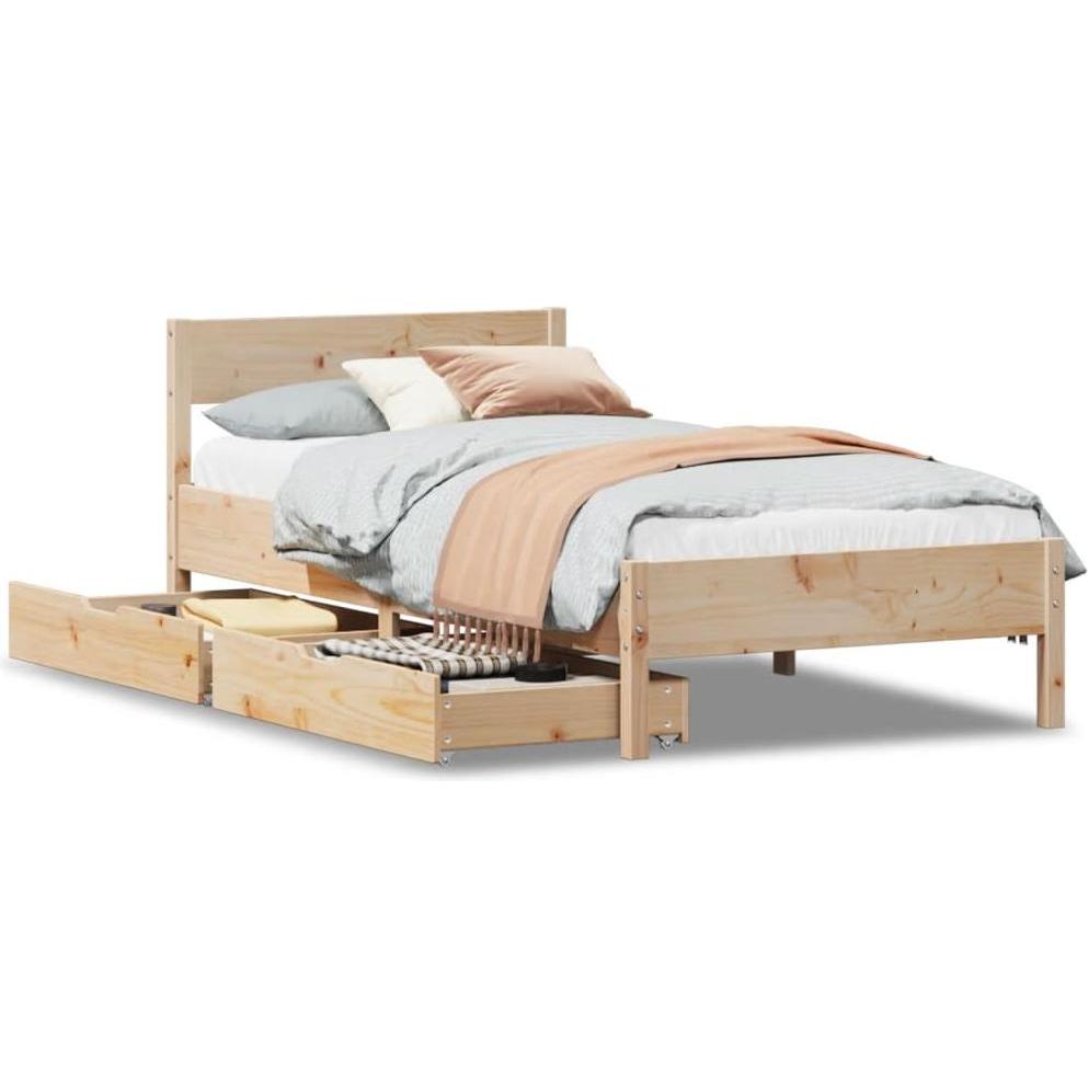 VidaXL, Bett, Bett ohne Matratze 90x200 (90 x 200 cm)