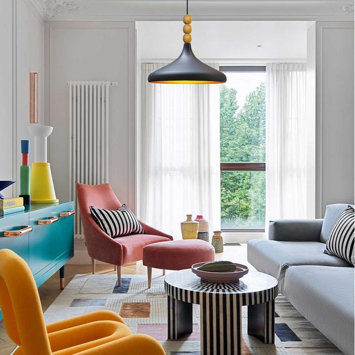 Productafbeelding Bamyum Champion Pendelleuchte Holz Schwarz (E27)