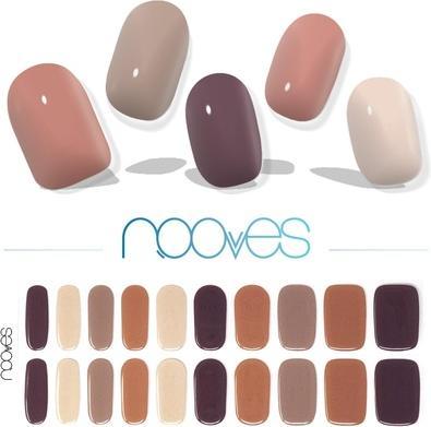 Actual product image Nooves Secret Earth Premium Luxe Solid Color Gel Nails 20 Units