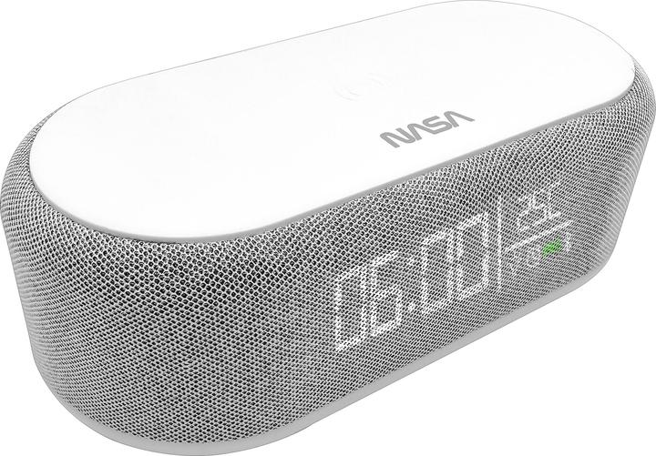 Produktbild Nasa Wecker, BT-Lautsprecher + QI-Charger mit LED-Licht