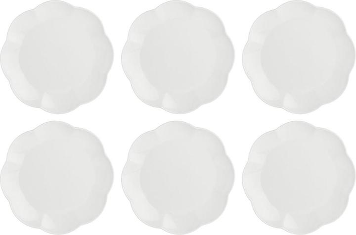 La Porcellana Bianca Set mit 6 Villadeifiori Speisetellern - Weiss 26 cm (6 Stk.)