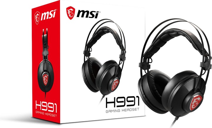 Actual product image MSI H991 Gaming Headset, black (Cable)