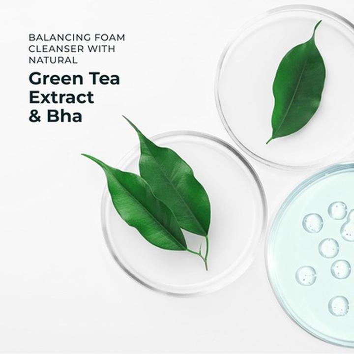 Actual product image JKosmec All Bright Green Tea and BHA Foam Cleanser (180 ml)