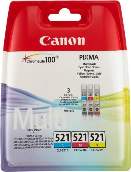 Produktbild Canon CLI-521 Ink Cartridge C/M/Y Pack (C, M, Y)