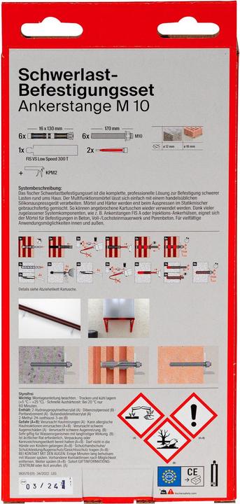 Actual product image Fischer Schwerlastbef.Set 300 T SBS Set M10 (6 pcs.)