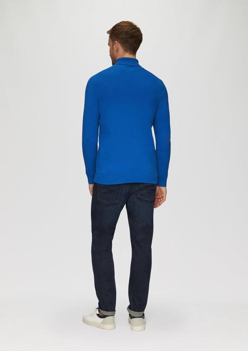 Produktbild s.Oliver Strickpullover Strukturierter Rollkragenpullover mit Naht-Details (M)