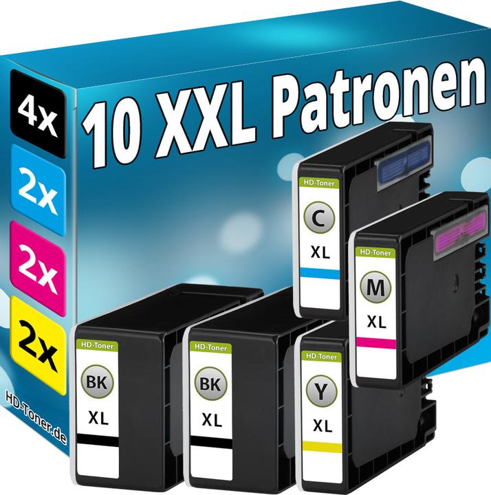 Produktbild Druckfuxx 10x PATRONEN für Canon IB4050 IB4150 MB5050 MB5150 MB5155 MB5350 MB54