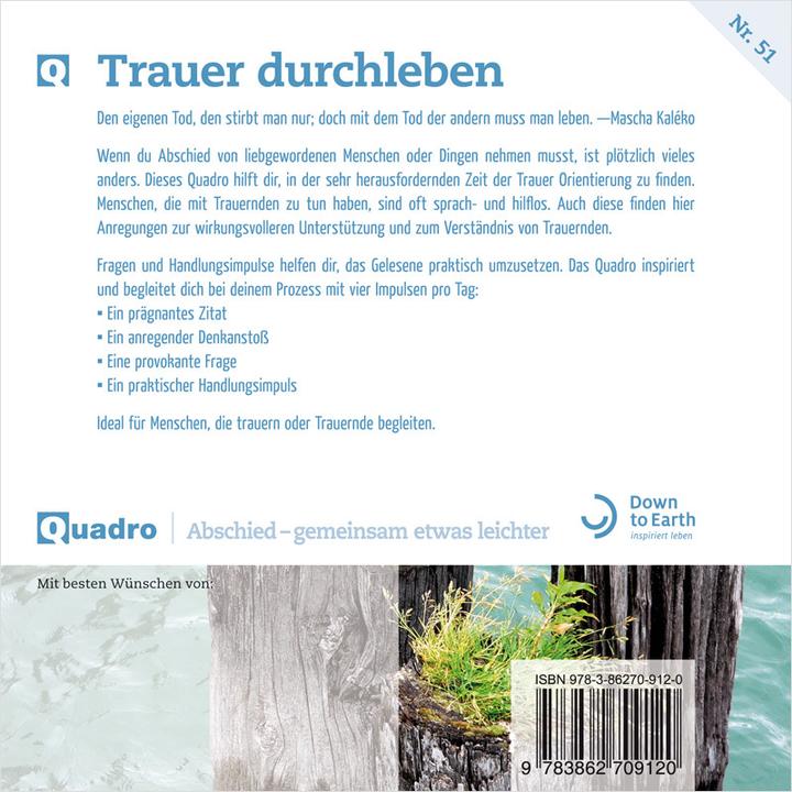 Produktbild Trauer durchleben (Deutsch, Stefan Bitzer, 2017)