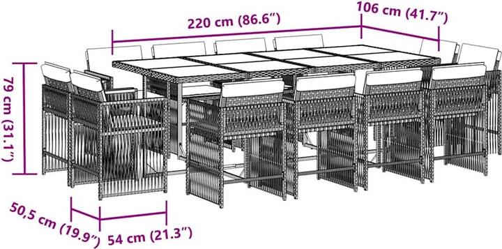 Produktbild vidaXL Garten Essgruppe
