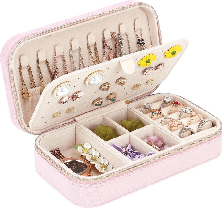 Only-Bags.Store Kleine Reiseschmuckschatulle Samt