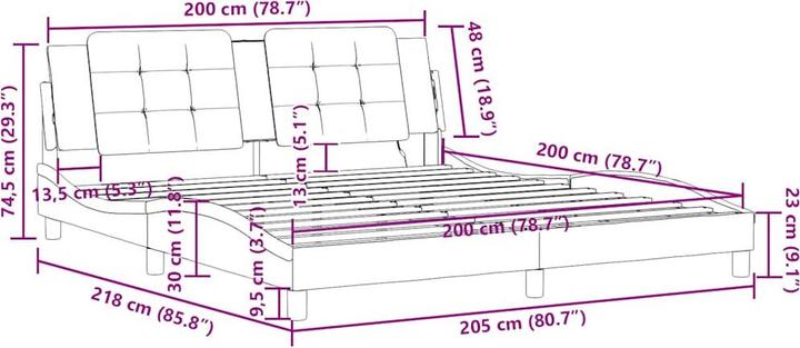 Image du produit vidaXL Bettgestell (200 x 200 cm)