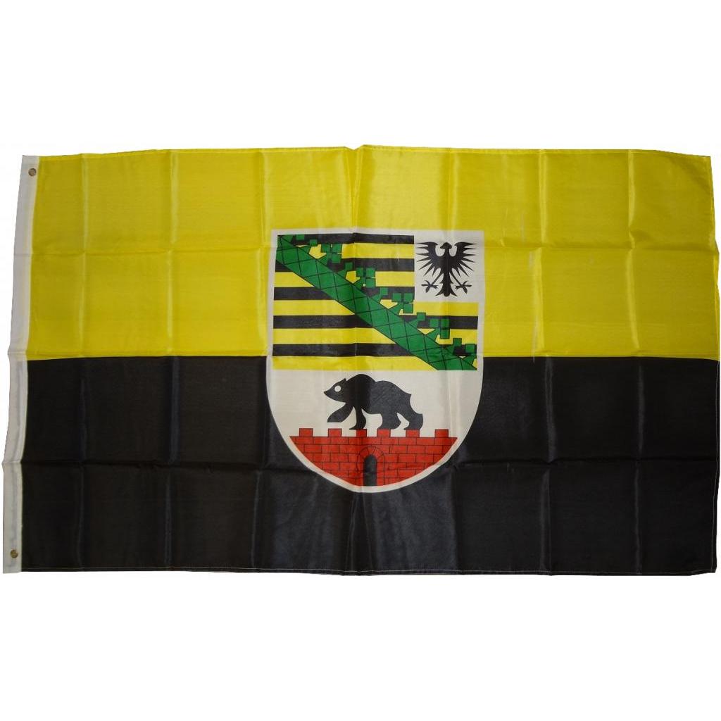 trends4cents, Fahne, Flagge Sachsen-Anhalt 250 x 150 cm Fahne mit 3 Ösen 100g/m² Stoffgewicht Hissflagge