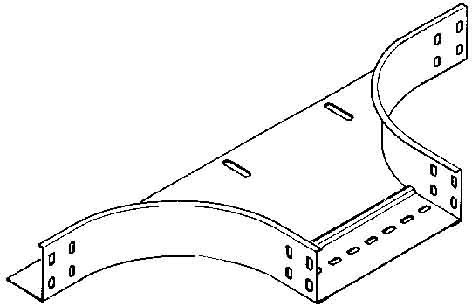 Actual product image Niedax NIE RTA 60.300 E3 add-on T-piece 60x302mm w.unperforated side rails (6 cm)